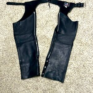 Iron Hides Leather chaps, motorcycles size large
